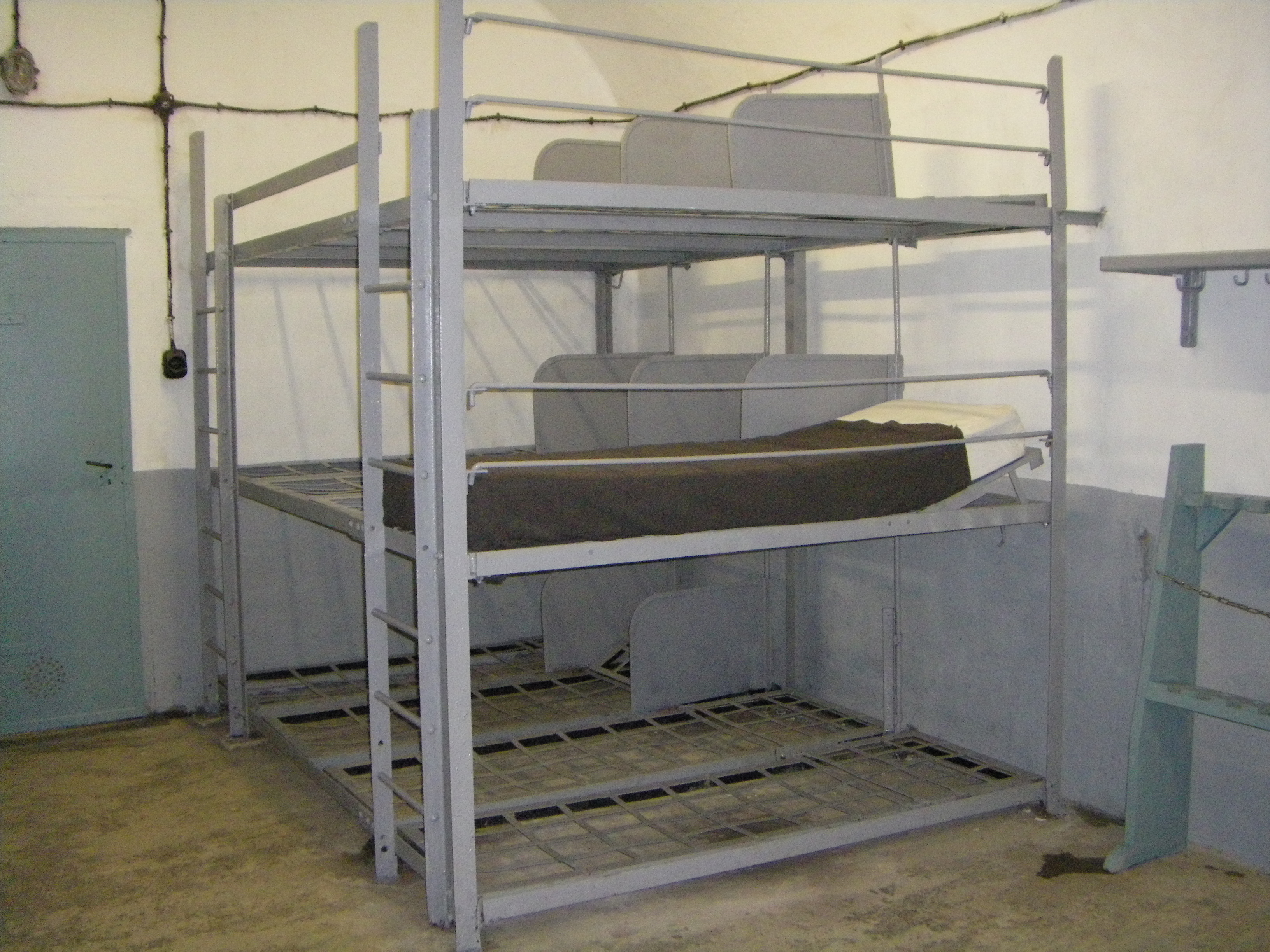 Beds in the troop dormitory